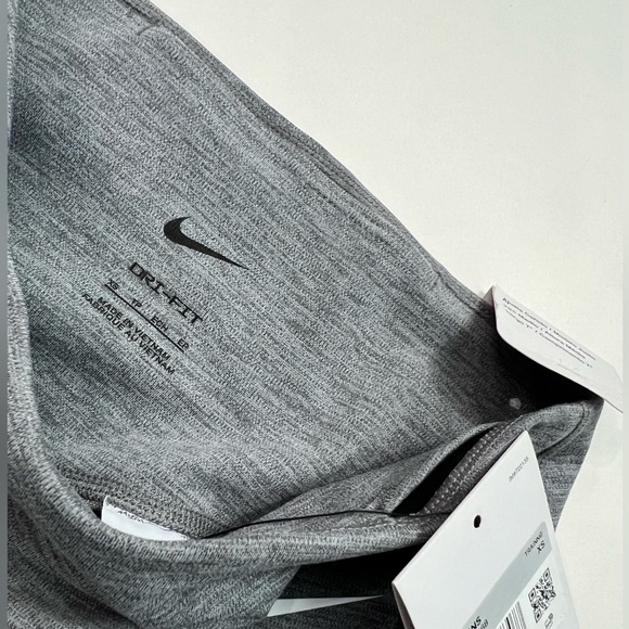 Nike Women's One Logo Mid-Rise Dri-Fit 7" Bike Shorts Iron Grey/Heather Size:XS - Picture 4 of 11